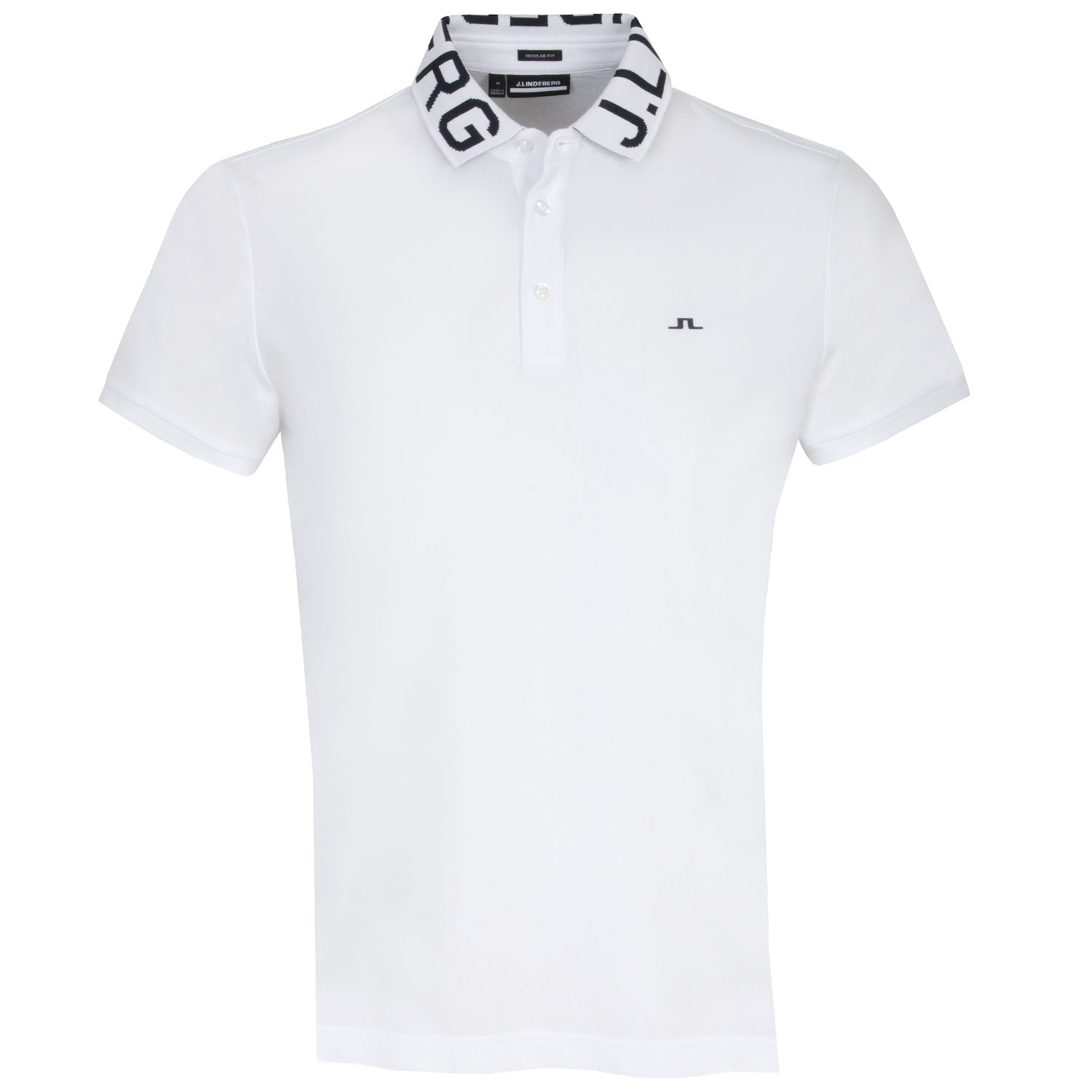 J Lindeberg Gus Polo Shirt White Scottsdale Golf